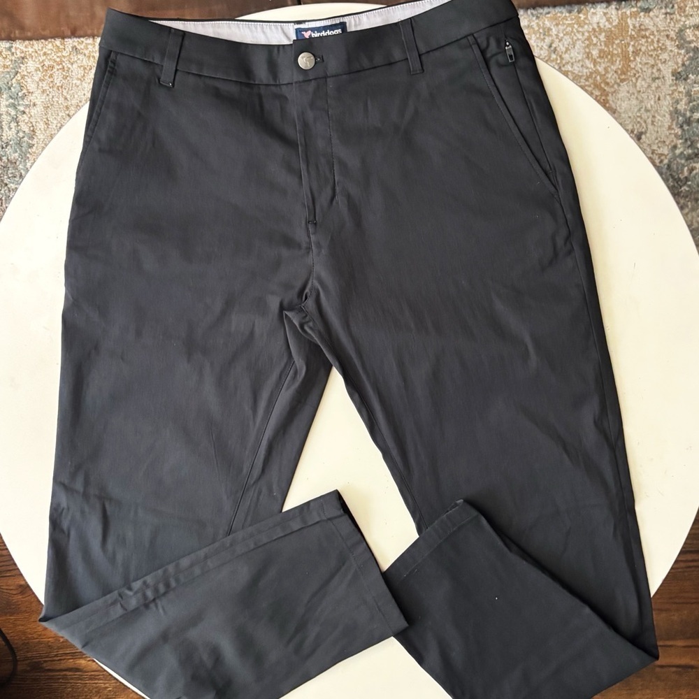 Birddogs Men’s Slim Fit Stretch Chino Pant Size 34x30 Black Unlined
